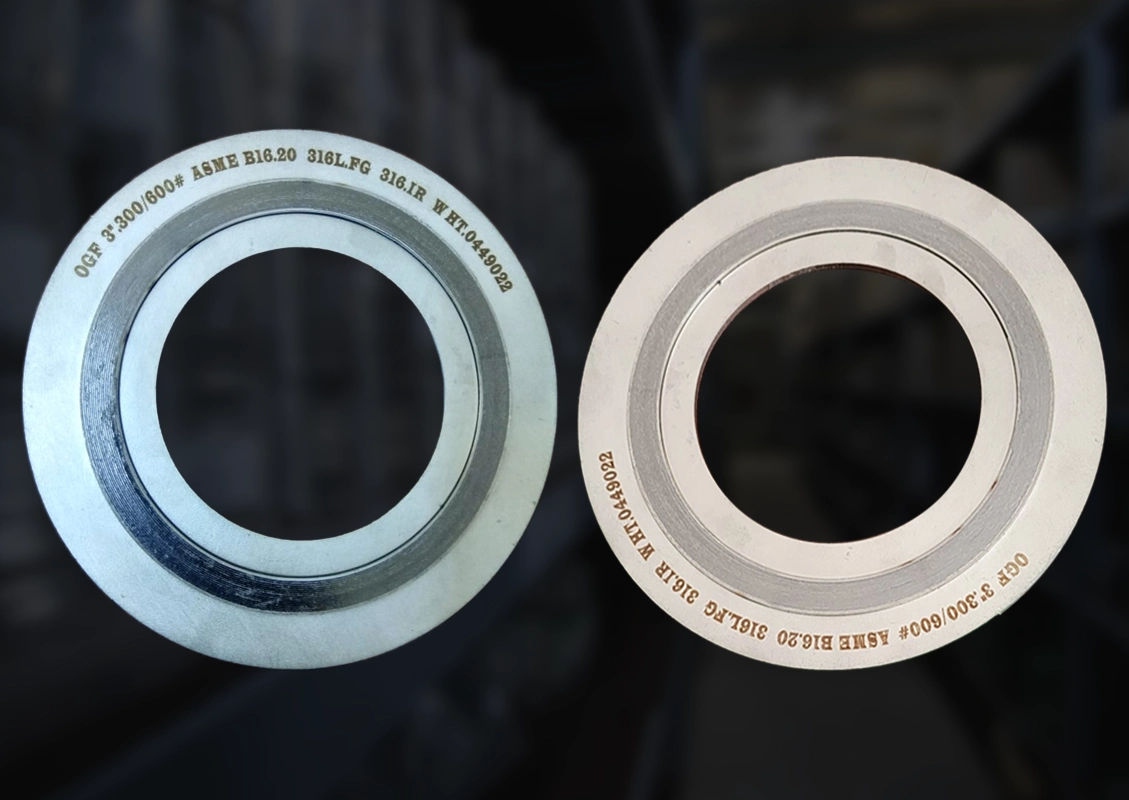 Spiral wound gaskets with inner ring