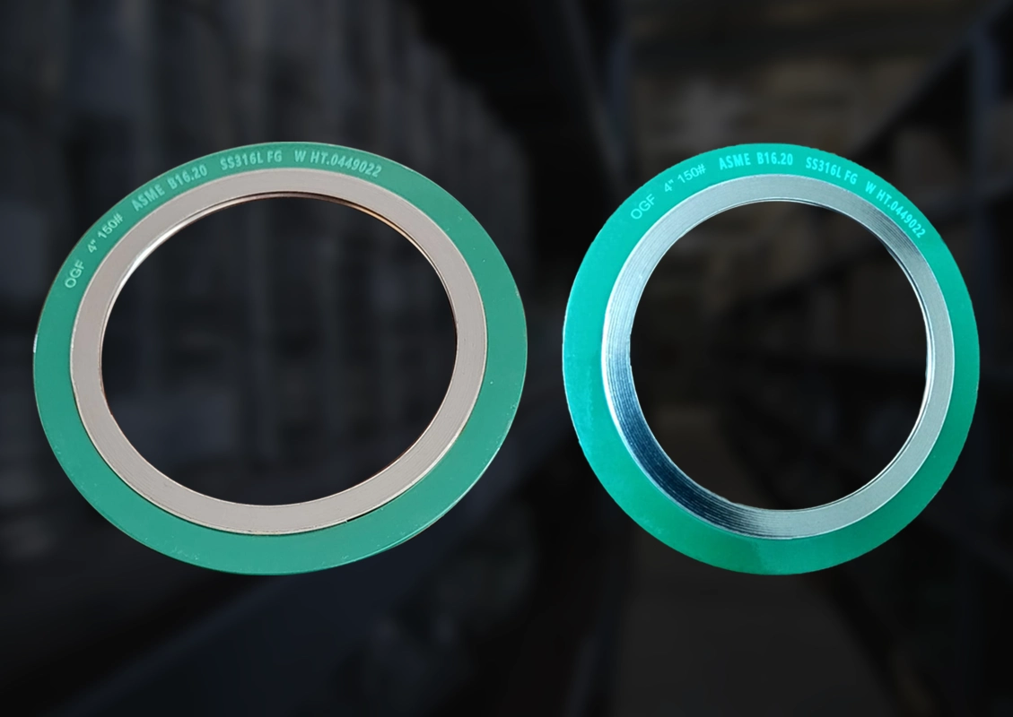 Spiral wound gaskets with outer ring